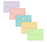Oxford Urban Lot de 5 porte-documents A6 en plastique opaque assortis pastel