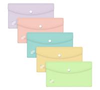 Oxford Urban Lot de 5 porte-documents DL en plastique opaque assortis pastel