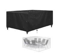 OxGar Housse de table en fourrure 600D 325 x 245 x 95 cm imperméable et coupe-vent Protection contre les intempéries