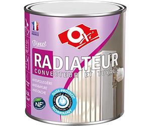 Oxi - Peinture Radiateur Convecteur et Tuyau - Blanc Brillant - 0.5L | Peinture monocouche sans sous-couche, résiste jusqu'à 120°C - Anti-tache, anti-rayure