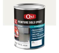 Oxi - Peinture Sol Époxy Bi-Composant - Blanc - 300ML | Haute résistance pour garage, béton et carrelage - Application sans sous-couche, finition satinée lessivable RAL 9016