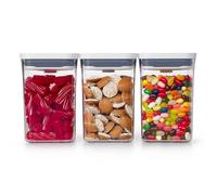OXO 11236300 Lot de 3 petits récipients carrés en plastique Blanc