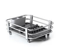OXO 13229100 Égouttoir à Vaisselle en Aluminium, Plastique, Gris