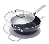 OXO Agility Series sauteuse chef 24 cm / 2,8 l avec couvercle | revêtement céramique antiadhésif sans PFAS, aluminium à chauffe rapide, compatible induction, four 200 °C, lave-vaisselle