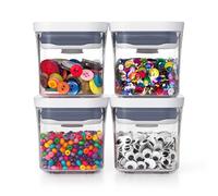 OXO Boîtes de conservation Mini POP 0,2 L carrées – couvercle hermétique – ensemble de 4