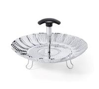 Oxo Good Grips Insert vapeur - Panier-cuit vapeur avec poignée rétractable en inox - 9,27 x 18,67 x 21,34 cm