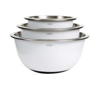 OXO Good Grips Lot de 3 bols de mixage en acier inoxydable Blanc