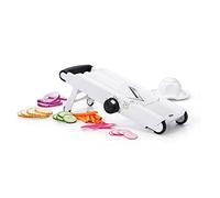 OXO Good Grips - Mandoline lame en V - Mandoline de cuisine multifonctions - Coupe-légumes en inox - Blanc et noir
