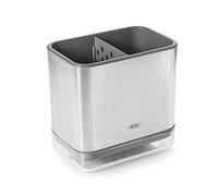 OXO Good Grips Organiseur d’évier en inox | Range éponges et brosses, Séparateur ventilé pour un séchage rapide, Bac égouttoir avec bec verseur