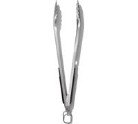 OXO Good Grips Pince pour grillades avec décapsuleur intégré | La spatule en acier inoxydable résiste à la rouille pour une utilisation longue durée, L'inclinaison des mâchoires crantées