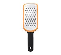 OXO Good Grips Râpe Grossière Gravée, Lame Tranchante en Acier Inoxydable pour Fromage, Légumes et Plus, Pied Antidérapant, Poignée Souple, Couvercle Clip, Râpe Manuelle de Cuisine