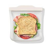 OXO Good Grips Sac sandwich réutilisable en silicone, 828 mL, Beige avoine