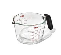 OXO Good Grips Tasse à Mesurer en Verre, 1 L | Verre borosilicate résistant aux chocs thermiques, bec anti-goutte, mesures lisibles, poignée antidérapante
