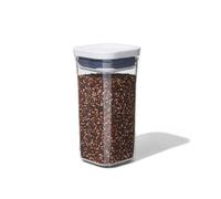 OXO POP Boîte de conservation POP, Carré, Petit format 473 mL | Fermeture hermétique à bouton-poussoir, rangement empilable, coins arrondis pour verser facilement