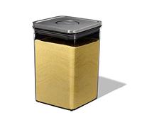 OXO POP Boîte, Grand format, carré, hauteur moyenne, 4,2 L | Joint hermétique, accents en acier inoxydable, capacité de 2,3 kg, idéal pour 2,3 kg de farine ou de sucre, stockage en vrac