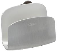 OXO Porte-éponge en aluminium antirouille à ventouse, argenté, 7,6 cm