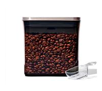 OXO Récipient à café POP en acier avec cuillère - 1,6 L, conservation hermétique, couvercle en acier inoxydable, corps teinté, format compact