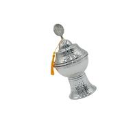 Oxxggkao Bol décoratif avec porteécrou et bonbons, inspiration du moyen-orient, avec socle, Base, gravure florale, bol à bonbons en métal