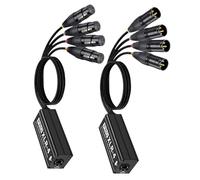 Oxxggkao Rallonge de câble réseau XLR RJ45 multifonctionnelle à 4 voies pour équipements et configurations de scène Prolongateur de réseau DMX512 Processeur d ' indication sonore