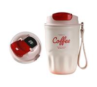 Oxxggkao Tasse de voyage isolée, tasse à café en acier inoxydable avec sangle de transport, couvercle à boire et boisson de bureau compacte, utilisation bureau, boisson de voyage