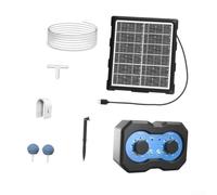 Oxygénateur de bassin à énergie solaire avec batterie : pompe à air silencieuse pour aquarium, ensemble aérateur à double sortie, mode bas 36h, étanchéité IP65, fontaine de jardin