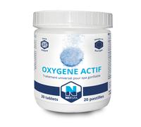 NetSpa Traitement Oxygène Actif pour spa SP-NOXYTAB-20 – 20 pastilles (20 g) Sans chlore Blanc