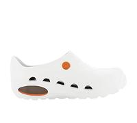 Oxypas Safety Jogger Sabot Léger Hommes et Femmes 43/44 EU - OXYVA - Sabots Antidérapants, Antibactériens, Antistatiques et Antifongiques, Chaussures de Sécurité, Blanc