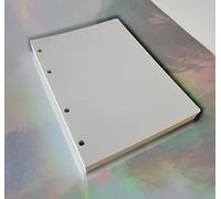 OY Recharge 100 feuilles blanches (200 pages) papier épais 120 g/m² avec 4 trous pour agenda organiseur format A5 avec 4 anneaux 14,5 x 20,5 cm.