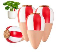 Oyas A Planter Terre Cuite, Lot de 4 Ollas Arrosage Automatique et Ecologique pour Plante d'Intérieur et d'Extérieur, Cône en Argile d’arrosage, Oyas a Enterrer Terracotta