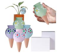 Oyas A Planter Terre Cuite, Lot de 4 Ollas Arrosage Automatique et Ecologique pour Plante d'Intérieur et d'Extérieur, Cône en Argile d’arrosage, Oyas a Enterrer Terracotta