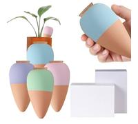 Oyas A Planter Terre Cuite, Lot de 4 Ollas Arrosage Automatique et Ecologique pour Plante d'Intérieur et d'Extérieur, Cône en Argile d’arrosage, Oyas a Enterrer Terracotta