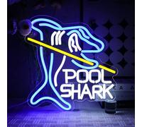 OYCGZV Pool Shark Bouclier Néon Billards LED USB pour Club de Snooker, Fête, Chambre de Jeu, Zone de Jeu - Décoration Cadeau pour les Amateurs de Billard