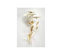 OYFFL Plante dorée Feuilles Fleurs 3D Mur Art Affiche Abstraite Toile Peinture pour allée Salon décoration Moderne décor (50 * 70cm sans Cadre,4)