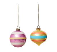 OYOY Boule en verre Christmas Mushroom No. 1. lot de 2 Multi
