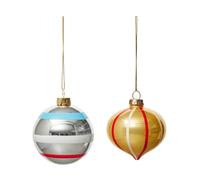 OYOY Boule en verre Christmas Mushroom No. 2. lot de 2 Multi