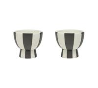 OYOY Coquetiers Toppu. lot de 2 Blanc-noir