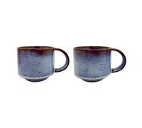 OYOY Pack de 2 tasses Yuka Espace réactif (bleu-marron)