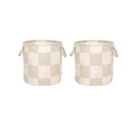 OYOY Panier de rangement Chess medium 2 pièces Clay-offwhite