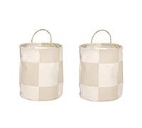 OYOY Panier de rangement Chess small 2 pièces Clay-offwhite