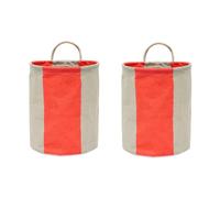 OYOY Panier de rangement Kara small Ø18x22 cm 2 pièces Cherry Red
