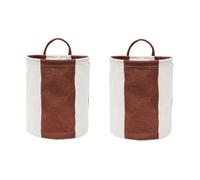 OYOY Panier de rangement Kara small Ø18x22 cm 2 pièces Nutmeg