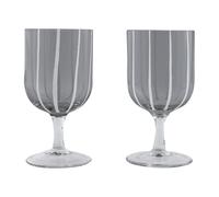 OYOY Verre à vin Mizu Lot de 2 Gris-blanc