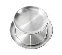 Oyster Tray 2-Tier | Round Stainless Steel Display Stand Plate