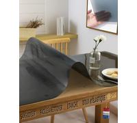 OZ Home PVC Protege Table Transparent Noir 1,5mm - 100x220cm Nappe Transparente De Protection Étanche/Anti-glisse, Nappe Transparente Rectangulaire, Résist. Aux Rayures/Chaleur, Compatible Alimentaire