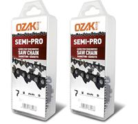 Ozaki - Chaîne Tronçonneuse 3/8 LP E45 - Semi-Pro - Jauge 1,3 mm (0,05") - Profil de Gouge Semi-Carré - 45 Entraîneurs - 30 cm (Lot de 2)