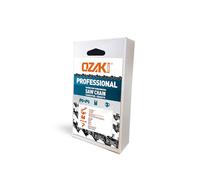 OZAKI - Chaîne Tronçonneuse 3/8" LP - Jauge 1,3 mm (0,50") - Profil de Gouge Semi-Carré - 45 Entraîneurs - 30 cm, Noir