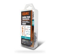 OZAKI - Chaîne Tronçonneuse .3/8" LP (Low Profile) - Jauge 1,3 mm (0,50") - Profil de Gouge Semi-Carré - 40 Entraîneurs