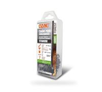 OZAKI - Chaîne Tronçonneuse .325 E72 - Titanium - Jauge 1,5 mm (0,058") - Profil de Gouge Semi-Carré - 72 Entraîneurs