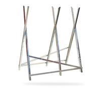 JARDIN PRATIQUE Chevalet de tronçonnage bûches en métal CT300 - 3 tréteaux - L76 x H77 cm