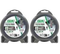 OZAKI - Fil Nylon Hélicoïdal TWISTED POWER SILENT LINE - Ø 1,6mm - L 15m - Fil Aérodynamique - Réduit Le Bruit & Les Vibrations (Lot de 2)
